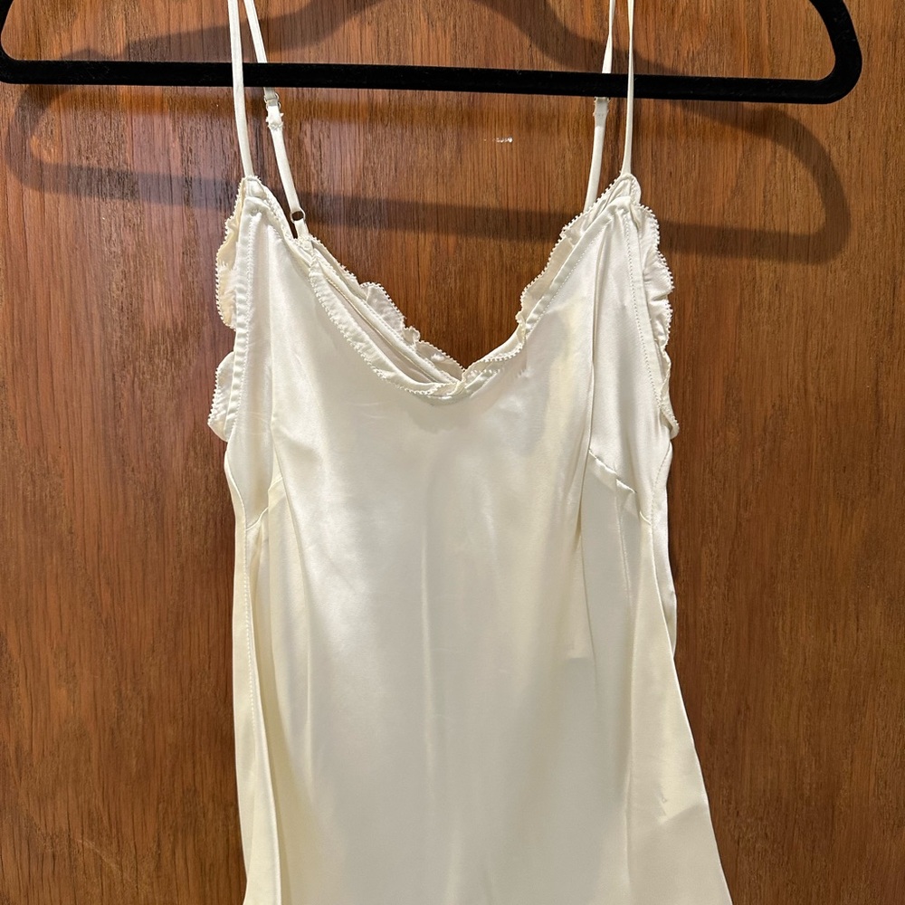 Wilfred Ivory Satin Ruffle Camisole